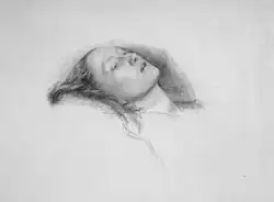 John Everett Millais, Elizabeth Siddal – Study for Ophelia, 1852