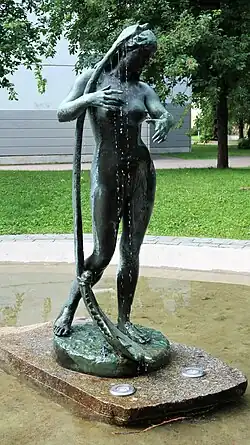 Lakes of Finland, allegorical portrayal of the waters of Finland, 1911