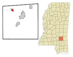 Location of Soso, Mississippi