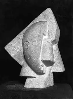 Joseph Csaky, 1920, Tête (Tête cubiste), stone, 30&nbsp;cm