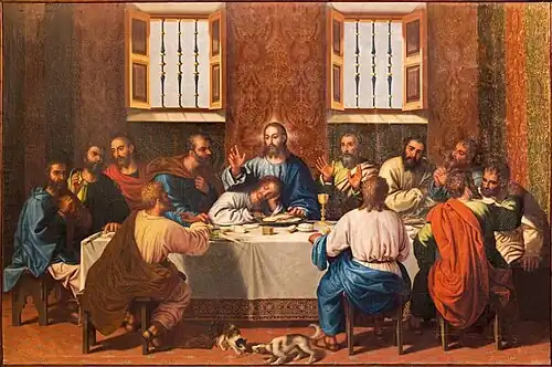 The Lord's Supper with the Apostles; 1618, 335 × 509&nbsp;cm, Museo de Bellas Artes de Granada.
