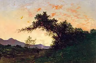 Jules Tavernier, Marin Sunset in Back of Petaluma, early 1880s