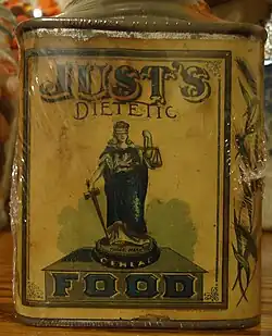 Old can of Just's Dietetic Food