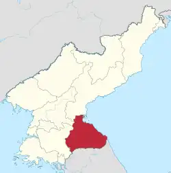 Location of Kangwon Province