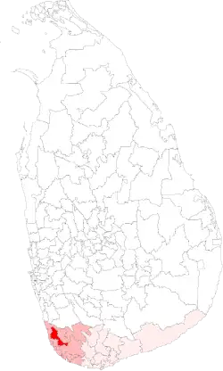 Location of Karandeniya
