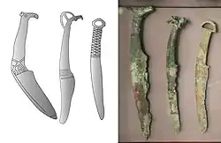 Karasuk blades vs Shang dynasty Yinxu blades.[35][12]