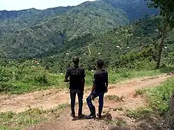 Kasese hills in Uganda