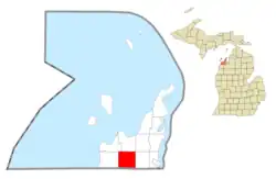Location within Leelanau County