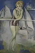 La Baigneuse, Deauville, 1920, oil on canvas, 195&nbsp;cm ×&nbsp;129&nbsp;cm (77&nbsp;in ×&nbsp;51&nbsp;in)