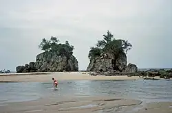 Rock stacks at Kemasik Beach