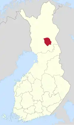Location of Kemijärvi in Finland
