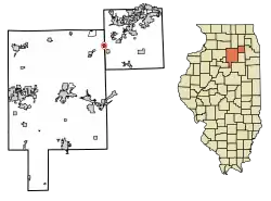 Location of Millington in Kendall County, Illinois
