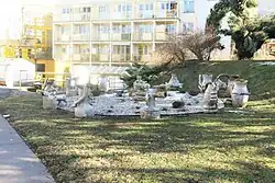 Ceramic sculpture zodiac at the home for the elderly in Řepínská Street, Prague