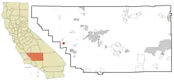 Location in Kern County and the state of California