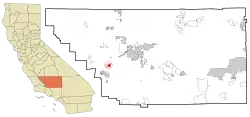 Location in Kern County and the state of California