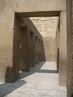 Pillared hallway of the Valley Temple