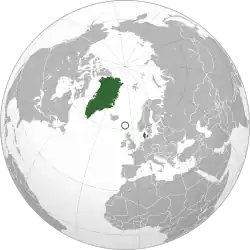 Location of Denmark
