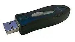 A Kingston USB flash drive with 8 GB capacity
