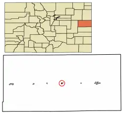 Location within Kit Carson County and Colorado
