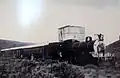 Steam locomotive at Km. 117 station