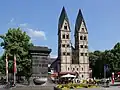 Basilica of Saint Castor with Kastorbrunnen fountain