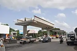 A viaduct being built using U-girders