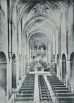 Central nave with six-part ribbed vaults, 1240–1942