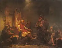 King Aella's messenger before Ragnar Lodbrok's sons (1857)