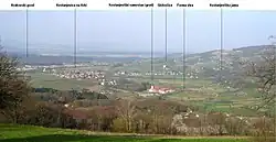 View of the Municipality of Kostanjevica na Krki from the village of Male Vodenice