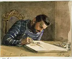 Crown Prince Charles. Watercolor 1849