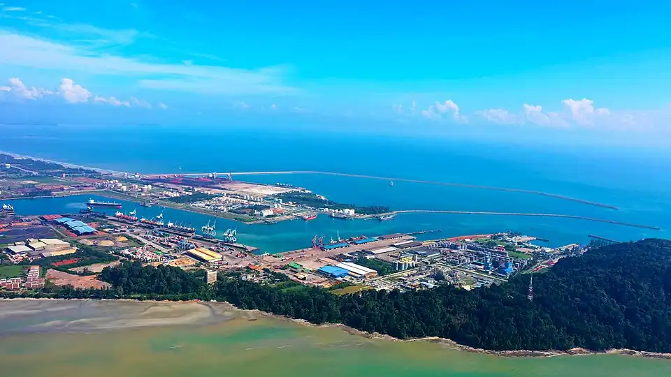 Drone view of Kuantan Port
