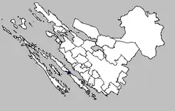 Kukljica municipality within Zadar County
