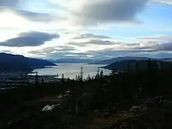 Kvitbergan, with Ranfjorden in the background