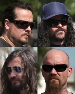 The band's original lineup in 2011; clockwise from top left: John Garcia, Brant Bjork, Nick Oliveri and Bruno Fevery.