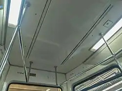 Image shows stanchions, ACU vents, and briefly, the builders' plate.