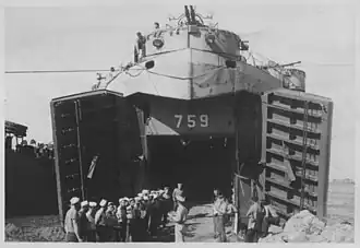 LST 759 ashore Pacific theater