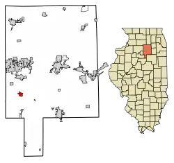 Location in LaSalle County, Illinois
