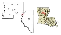 Location in LaSalle Parish, Louisiana
