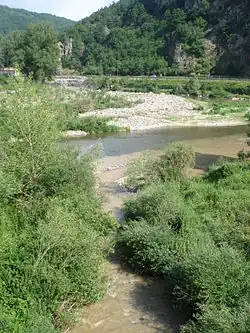Confluence of the Sumène and the Loire