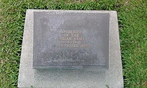 Close up of one of the graves.