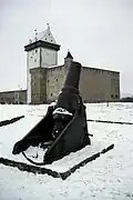 A 8-inch mortar M1877 at Hermann Fortress in Narva