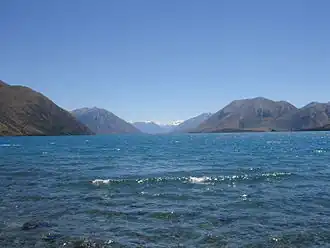 Lake Coleridge, looking northwest from the southern end