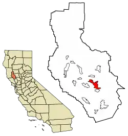Location of Clearlake in Lake County, California