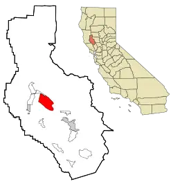 Location within Lake County and California