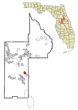 Location in Lake County and the state of Florida