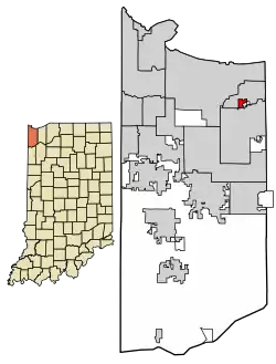 Location of New Chicago in Lake County, Indiana.