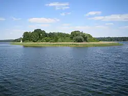 Island of the gord in Oberuckersee