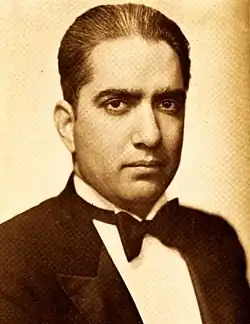 Lal Chand Mehra, British India's official attaché during the 1932 Summer Olympics at Los Angeles.[3]