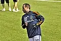 Landon Donovan warming up for a soccer game in 2014