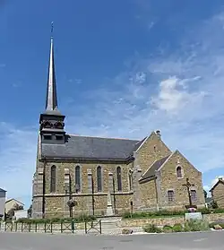 The parish church of Saint-Martin and Saint-Pierre, in Langan